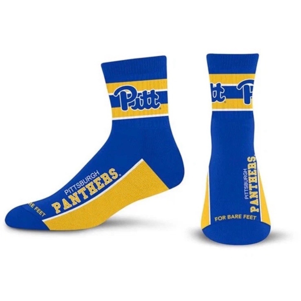 Pitt Panthers Blue and Yellow Socks